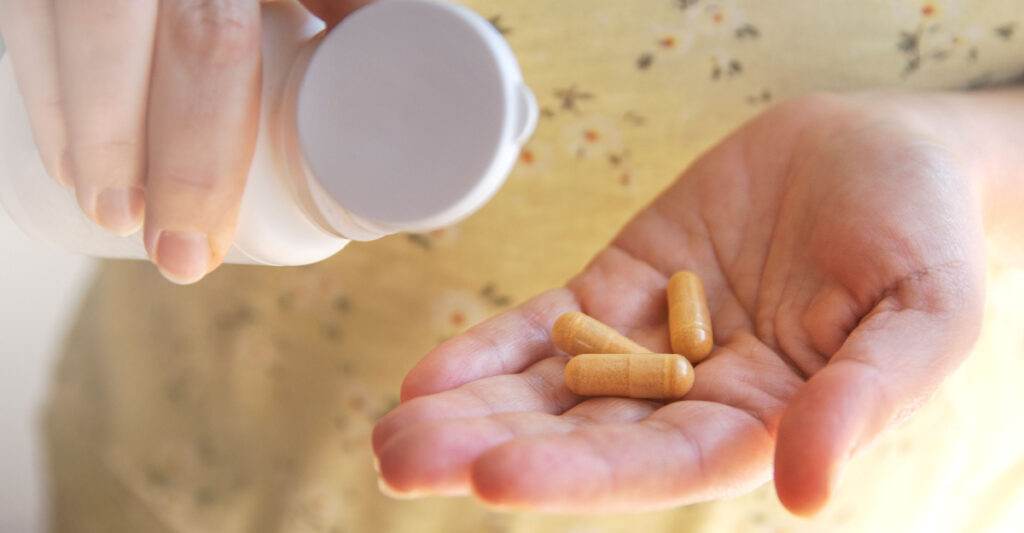 Close Up of Fiber Supplement Capsules