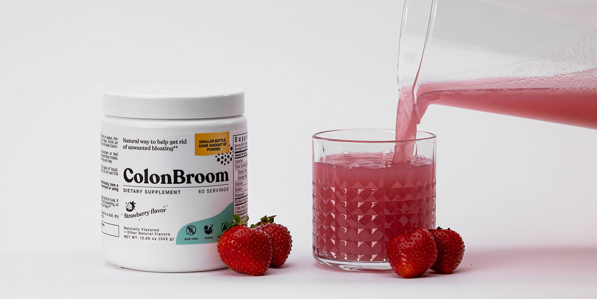 Powdered ColonBroom and fiber shake for weight loss