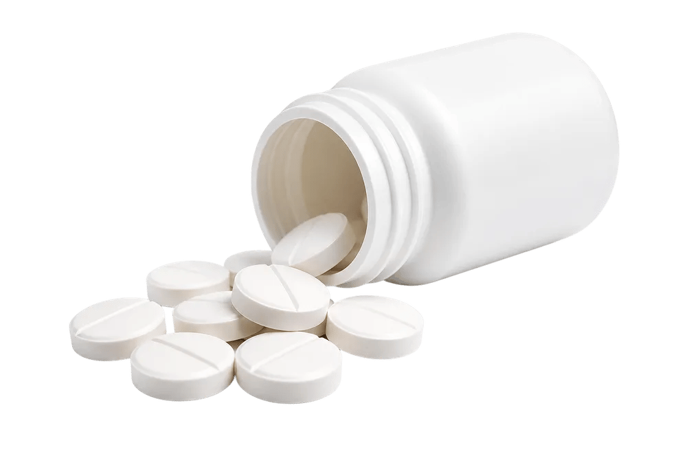 Bottle of weight loss pills